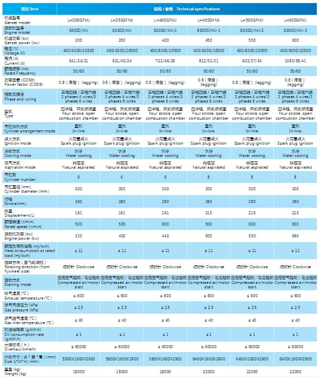 300係列焦化氣發電機組