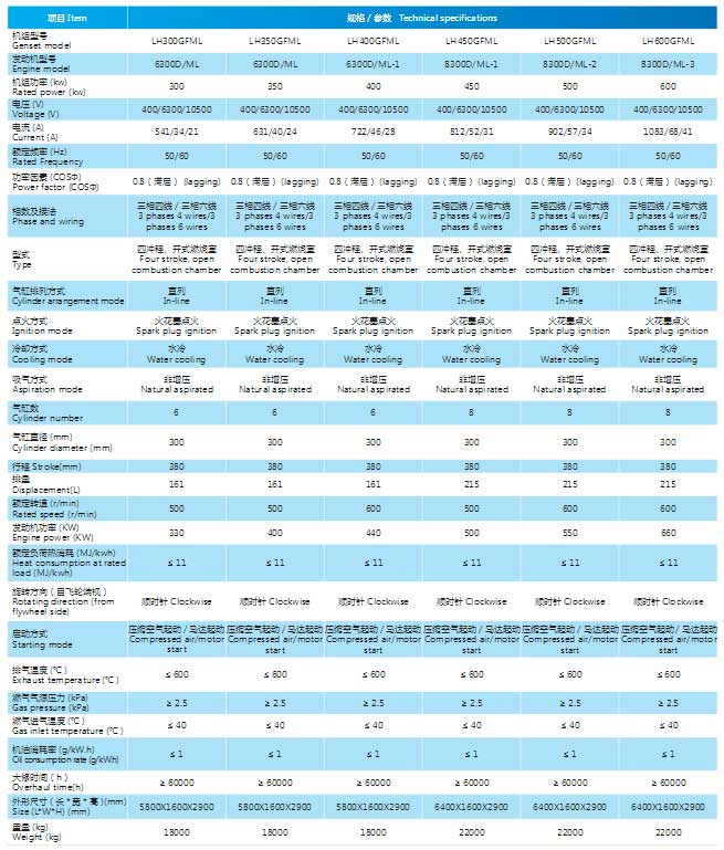 300係列蘭炭氣發電機組